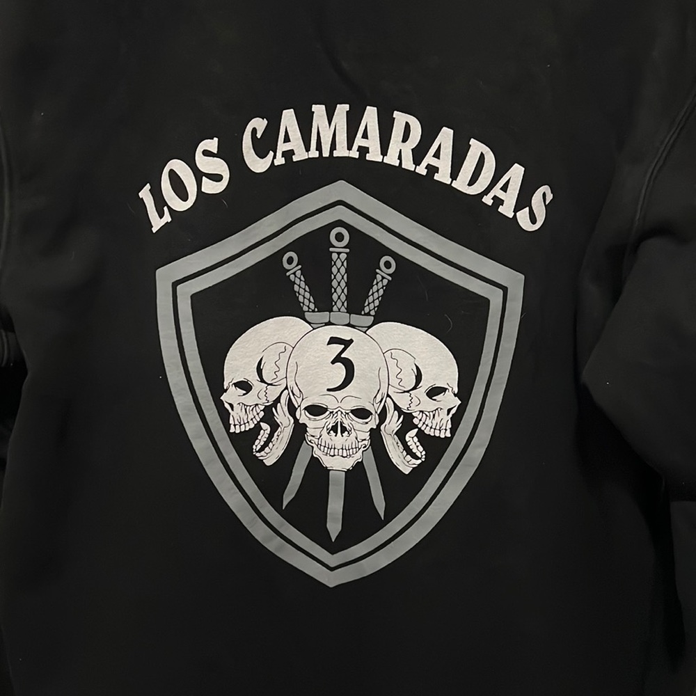 West side 2019 black hoodie, lots camaradas, cotton